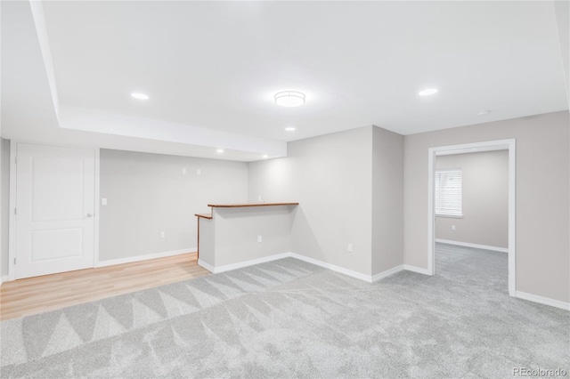 186 S 45th Ave, Brighton, CO 80601 - basement featuring carpet, recessed lighting, and bar area