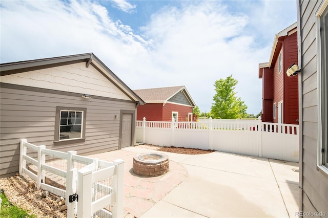 186 S 45th Ave, Brighton, CO 80601 - view of patio with a fire pit