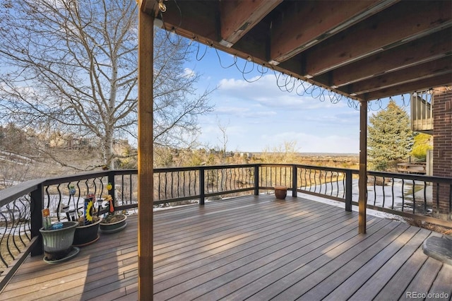 view of wooden terrace