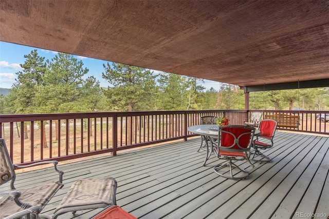 50 Rd P78, Bailey, CO 80421 - wooden terrace featuring outdoor dining space