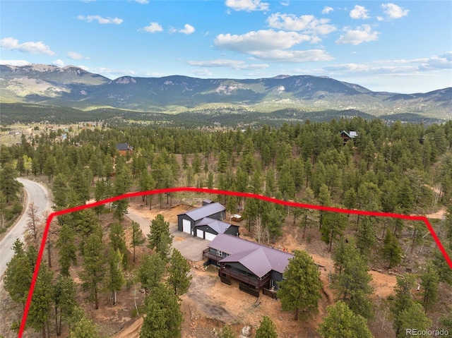50 Rd P78, Bailey, CO 80421 - view of property location with mountains, a forest, and property boundaries highlighted