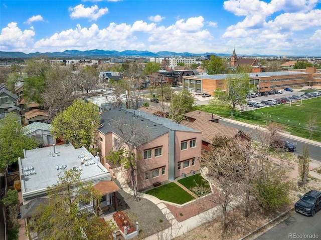 469 Elati St, Denver, CO 80204 - aerial view with a residential view and a mountain view