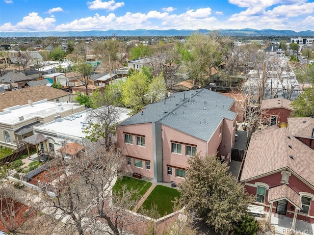 469 Elati St, Denver, CO 80204 - bird's eye view featuring a residential view and a mountain view