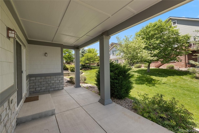 23421 E Long Pl, Aurora, CO 80016 - covered porch featuring a lawn