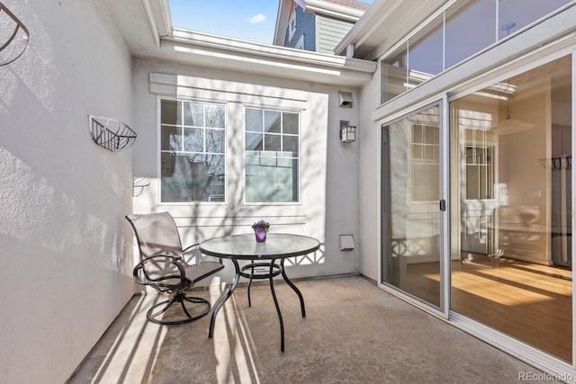 view of sunroom