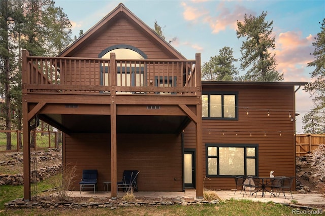 27711 Moffat Rd, Evergreen, CO 80439 - rear view of property with a patio and a deck