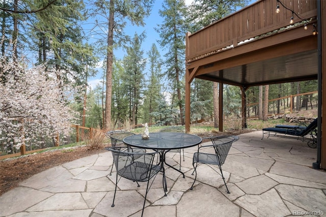 27711 Moffat Rd, Evergreen, CO 80439 - view of patio featuring outdoor dining space