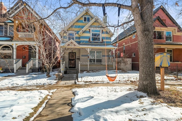 view of front of home featuring a porch