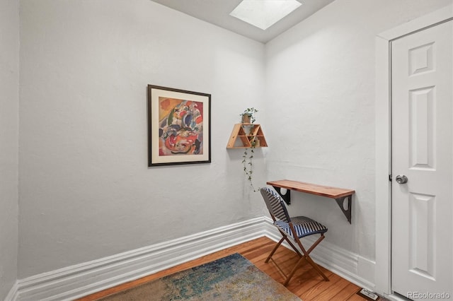 2336 N High St, Denver, CO 80205 - office with a skylight and wood finished floors