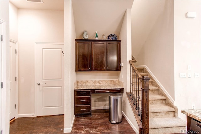 2346 Central Park Blvd, Denver, CO 80238 - stairway with wood finished floors and built in study area