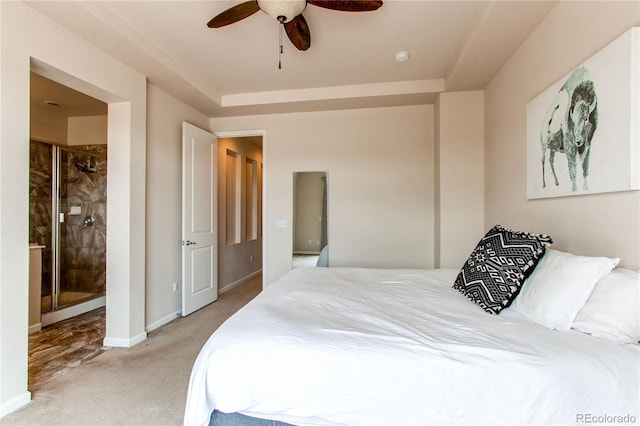 2346 Central Park Blvd, Denver, CO 80238 - bedroom featuring light carpet, baseboards, and ceiling fan