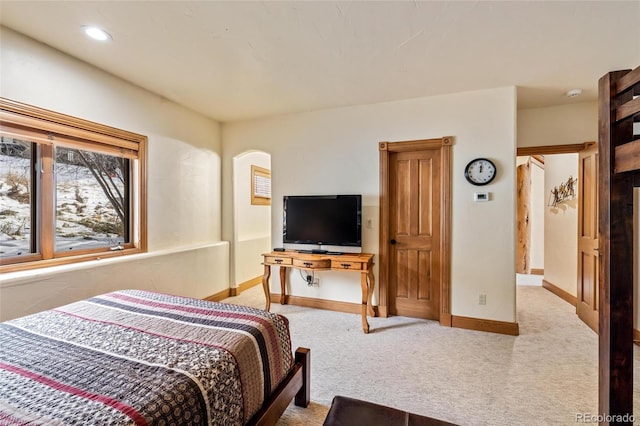 view of carpeted bedroom