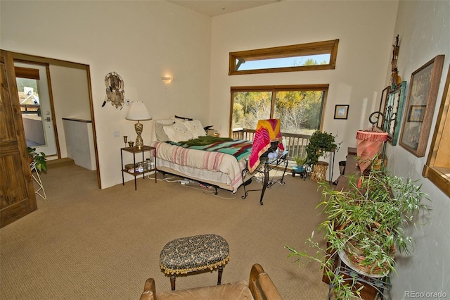 bedroom featuring carpet flooring