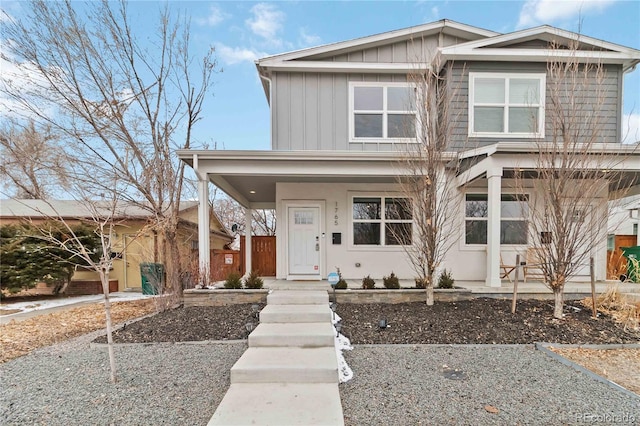 view of front of property with board and batten siding