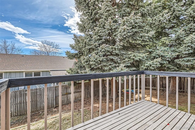 wooden terrace with fence