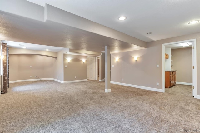 29852 E 163rd Pl, Brighton, CO 80603 - finished below grade area featuring light carpet and recessed lighting