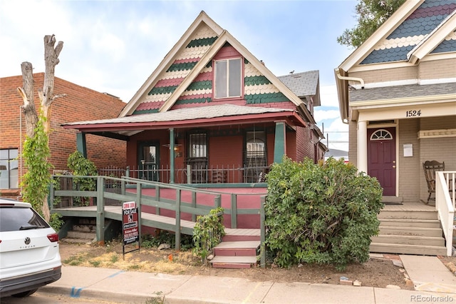 view of front facade with a porch