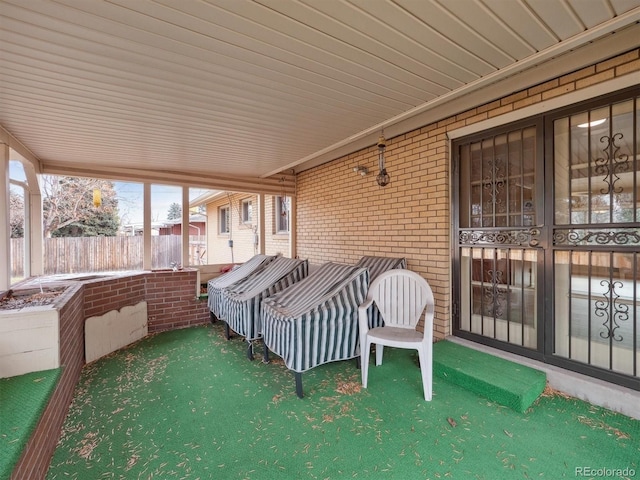 view of sunroom