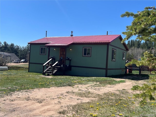 304 Cowan Rd, Bailey, CO 80421 - view of front facade with metal roof