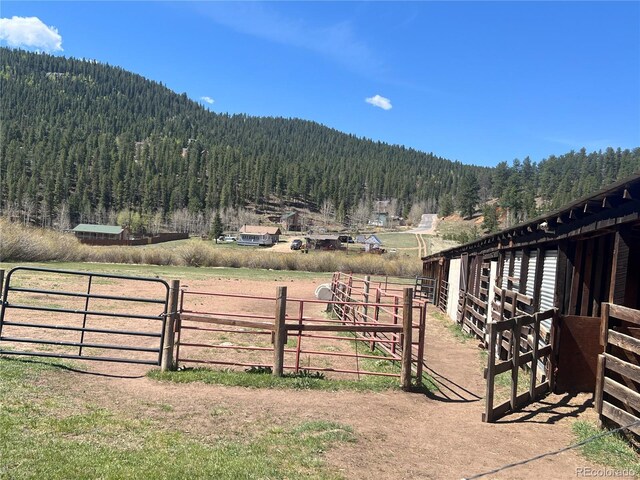 304 Cowan Rd, Bailey, CO 80421 - mountain view featuring a heavily wooded area and rural landscape