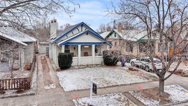 bungalow-style home with covered porch