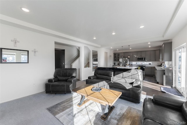 view of carpeted living room