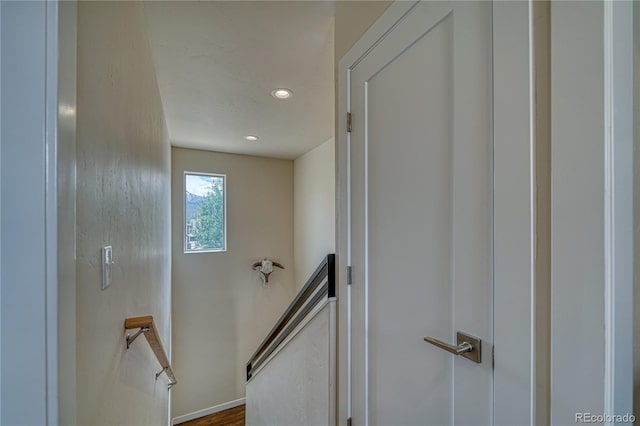 728 Oak St Unit F, Salida, CO 81201 - stairs featuring recessed lighting and baseboards