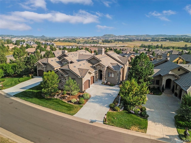 drone / aerial view with a residential view