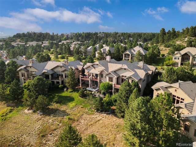 drone / aerial view with a residential view