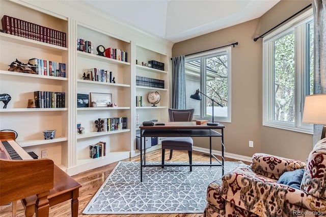 32 Silver Fox Cir, Greenwood Village, CO 80121 - office with plenty of natural light, wood finished floors, and baseboards