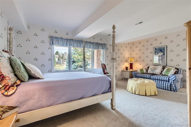 32 Silver Fox Cir, Greenwood Village, CO 80121 - carpeted bedroom featuring wallpapered walls