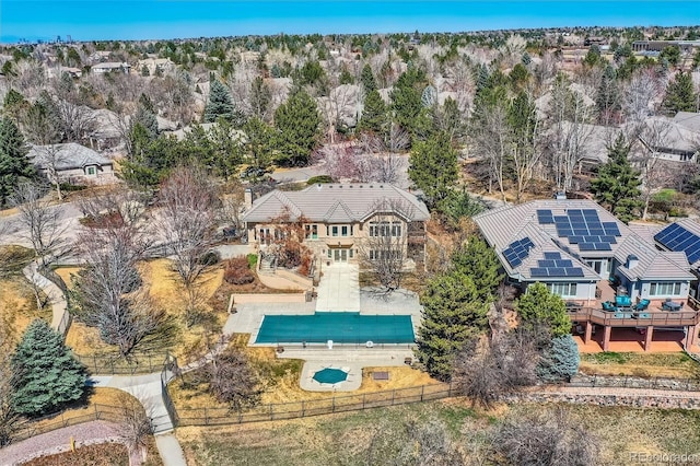 32 Silver Fox Cir, Greenwood Village, CO 80121 - aerial view of property and surrounding area with a pool area