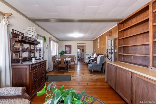 interior space with wood finished floors