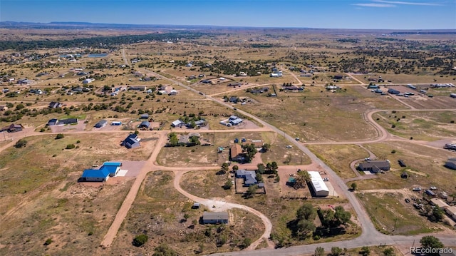 drone / aerial view with a rural view