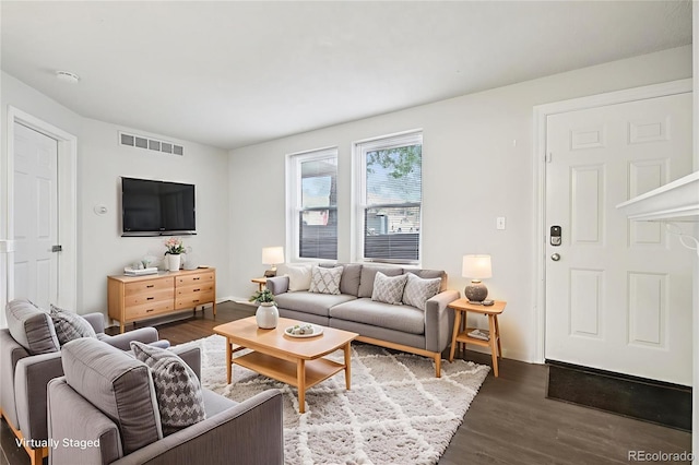 6705 S Field St Unit 803, Littleton, CO 80128 - living area featuring dark wood-style flooring