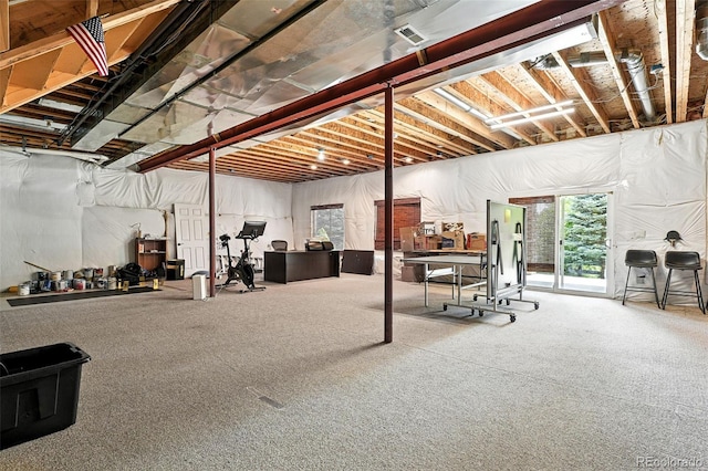 7809 S Coolidge Way, Aurora, CO 80016 - below grade area featuring carpet flooring and plenty of natural light