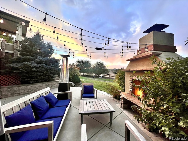 5603 Twilight Way, Parker, CO 80134 - view of patio featuring an outdoor living space with a fireplace