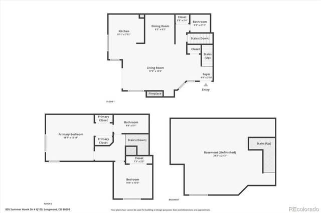 805 Summer Hawk Dr Unit 100, Longmont, CO 80504 - room layout