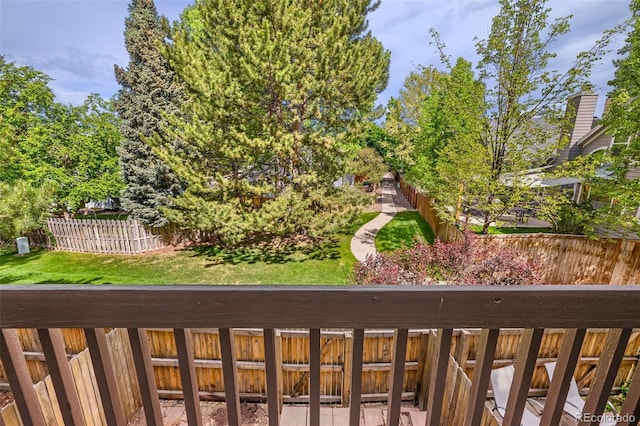 1209 S Flower Cir Unit C, Lakewood, CO 80232 - view of yard featuring a balcony