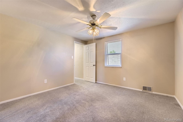 5828 S Pearl St, Centennial, CO 80121 - carpeted spare room featuring ceiling fan and a textured ceiling
