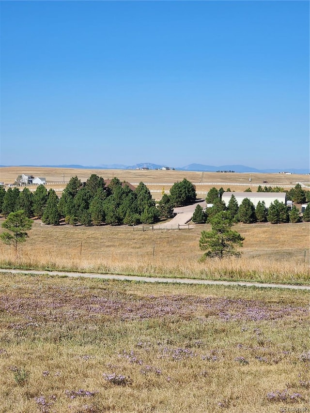 property view of mountains with a rural view