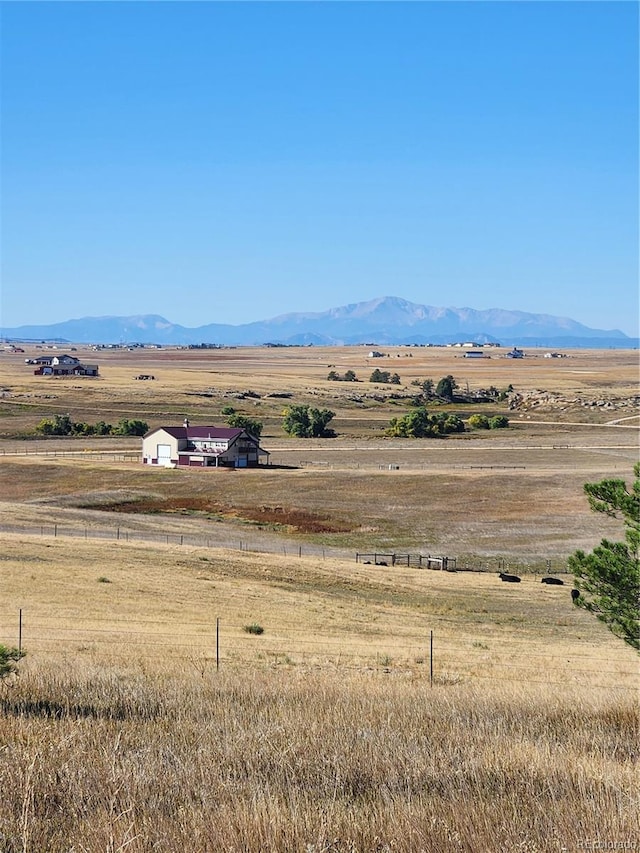 mountain view with a rural view