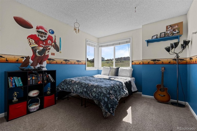 10519 Winterflower Way, Parker, CO 80134 - bedroom with carpet flooring, a textured ceiling, and baseboards