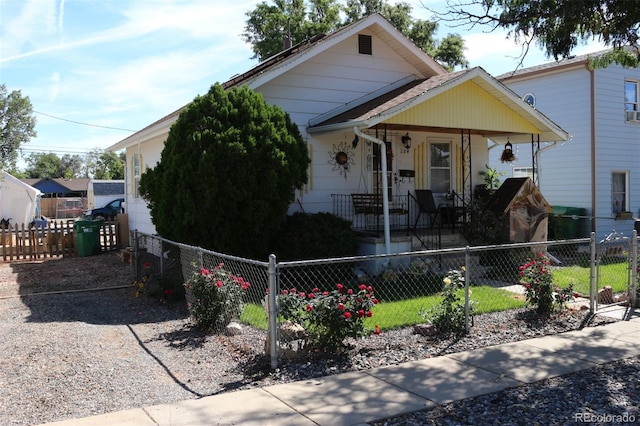 bungalow-style home featuring covered porch