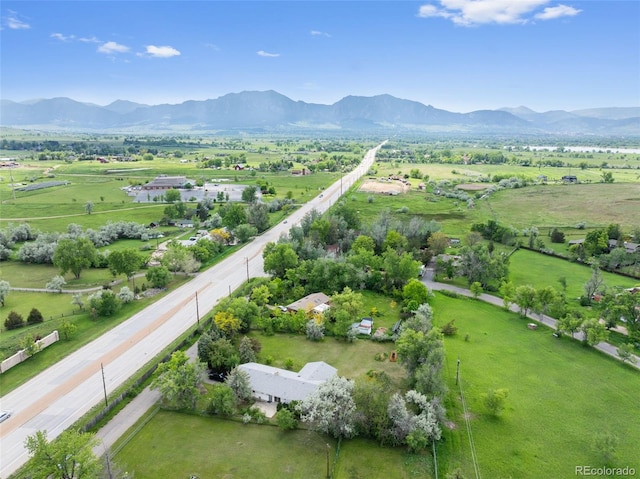 7313 S Boulder Rd, Boulder, CO 80303 - aerial view of sparsely populated area with a mountain backdrop and a pastoral area