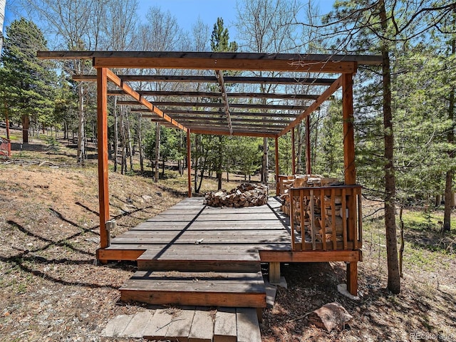 10852 Conifer Mountain Rd, Conifer, CO 80433 - view of home's community featuring a deck and a pergola
