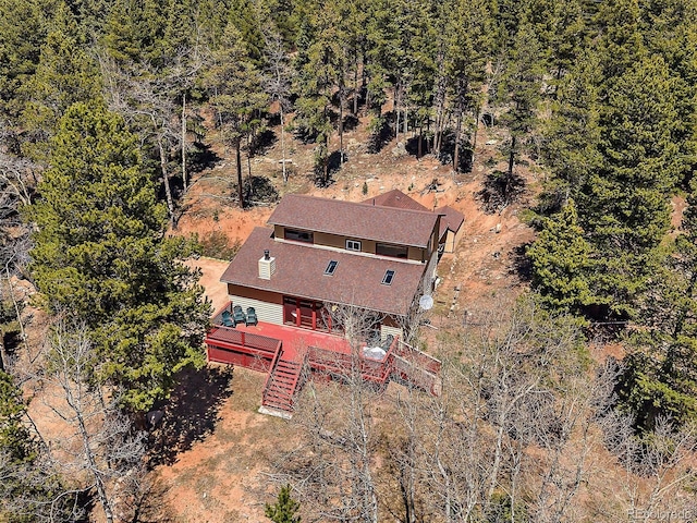 10852 Conifer Mountain Rd, Conifer, CO 80433 - view of subject property featuring a heavily wooded area