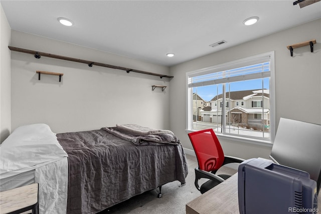 view of carpeted bedroom