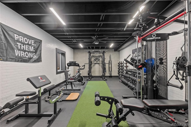 view of workout room