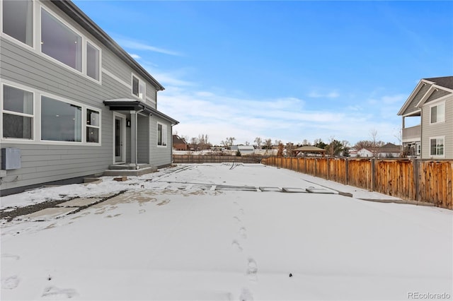 view of snowy yard